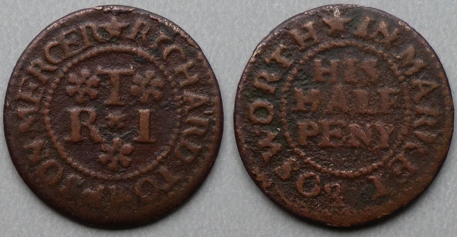 Market Bosworth, Richard Tompson halfpenny Market Bosworth, Richard Tompson halfpenny